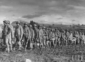 soldat genie us repas reconstruction pont par Margaret Bourke white