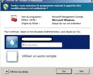 controle compte utilisateur