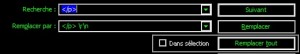 critere remplacement notepad++