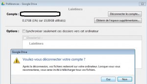 deconnection google drive