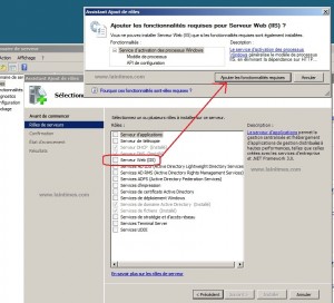 2 ajout rôle et fonctionnalités requises iis windows serveur