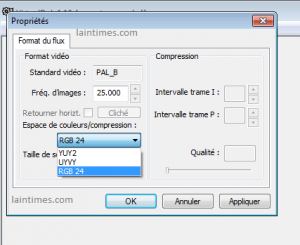 proprietes video format de flux virtualdub