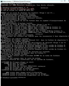 reparation du lecteur avec chkdsk