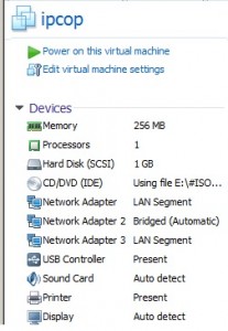 vmware ipcop configuration machine virtuelle