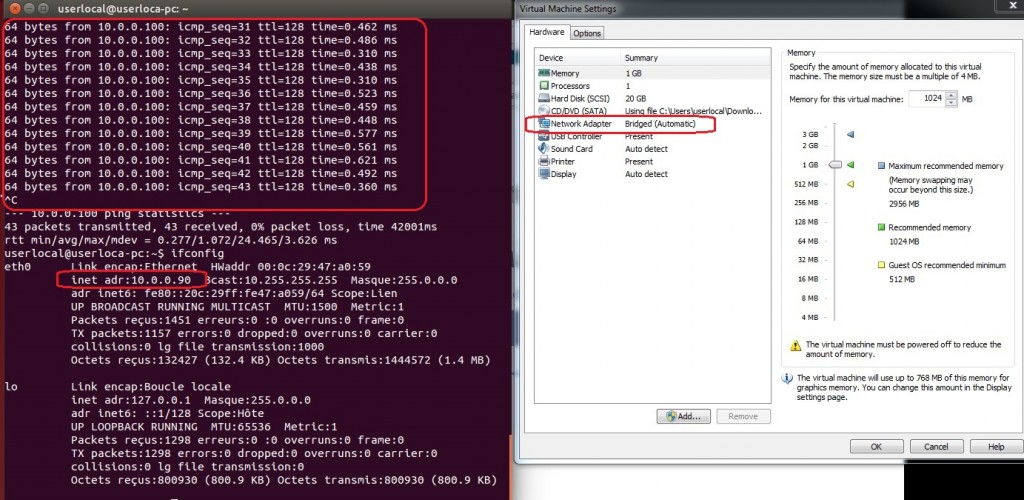 configuration ip server fog vmware