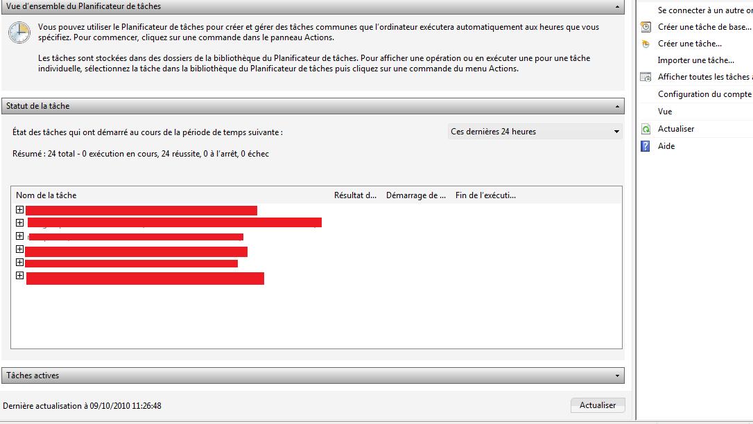 vérifier les tâches que va executer Windows en fond