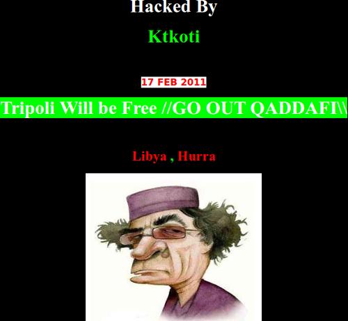 Le site Internet de la Télévision Libyenne Hack par Ktkoti
