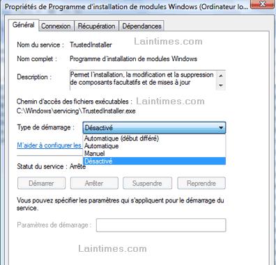 Arreter/Desactiver TrustedInstaller Service avec Windows 7