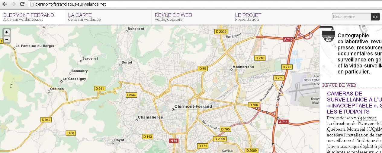 Cartographie collaborative de la vidéo Surveillance en France